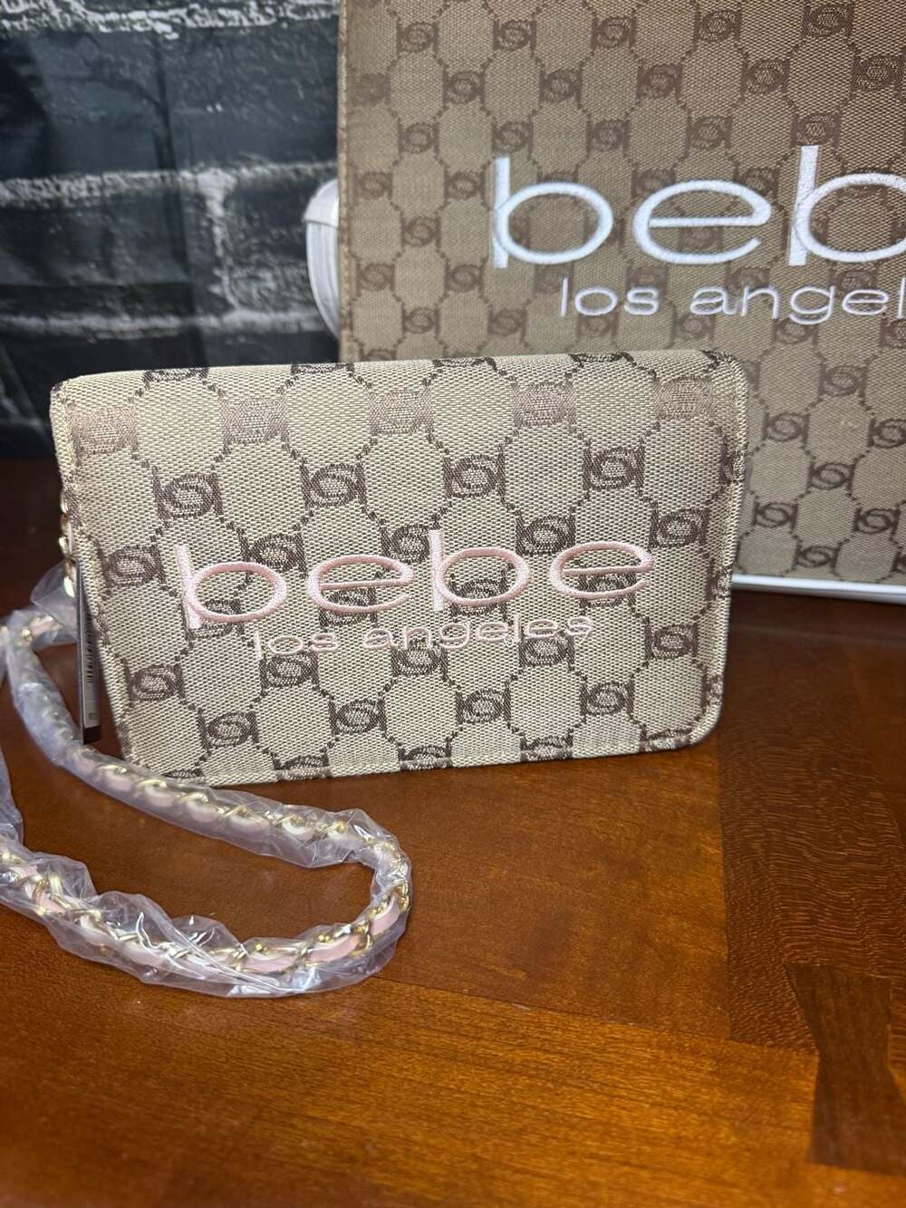Bebe Talulla Monogram 3-Piece Set: L Tote, M tote, Sm Crossbody NWT - Picture 2 of 7